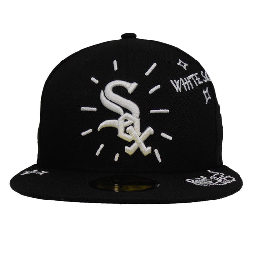 Chicago White Sox Scribble New Era 59FIFTY Black Cap