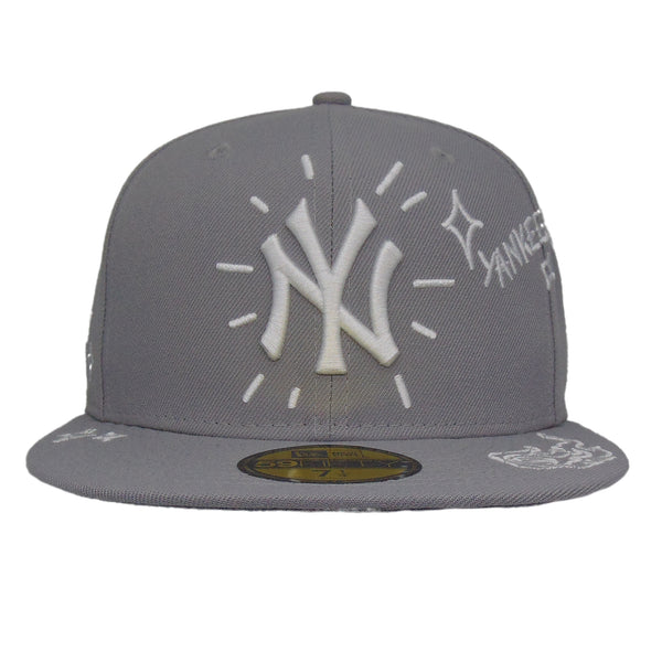 New York Yankees Scribble New Era 59FIFTY Graphite Cap – JustFitteds
