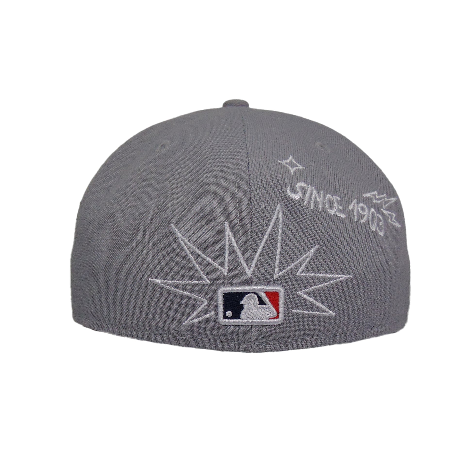 New York Yankees 59FIFTY Scribble Grey Back View