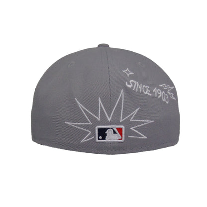 New York Yankees 59FIFTY Scribble Grey Back View