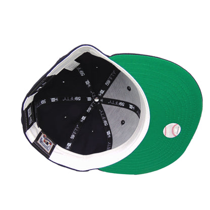 New York Highlanders Custom New Era 59FIFTY Cap Navy navy Undervisor View