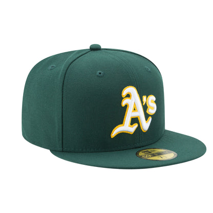 Oakland Athletics 2017 Road Authentic New Era 59FIFTY Cap green Side View