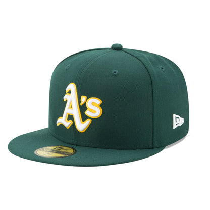 Oakland Athletics 2017 Road Authentic New Era 59FIFTY Cap green Back View