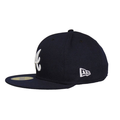 Atlanta Braves Authentic New Era 59FIFTY Cap Navy Away 2017 navy Side View