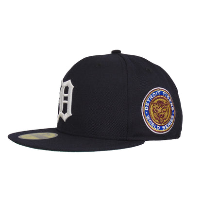 Detroit Tigers Custom New Era 59FIFTY Cap Navy WS68 navy Side View