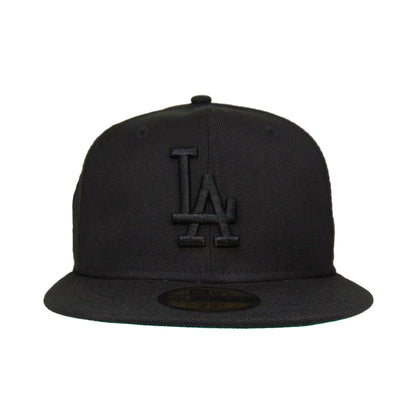Los Angeles Dodgers New Era 59FIFTY Cap Blackout gray black Front View