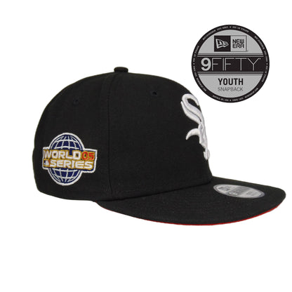 Chicago White Sox Custom YOUTH New Era Snapback Cap black Side View