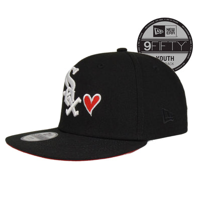 Chicago White Sox Custom YOUTH New Era Snapback Cap black Back View
