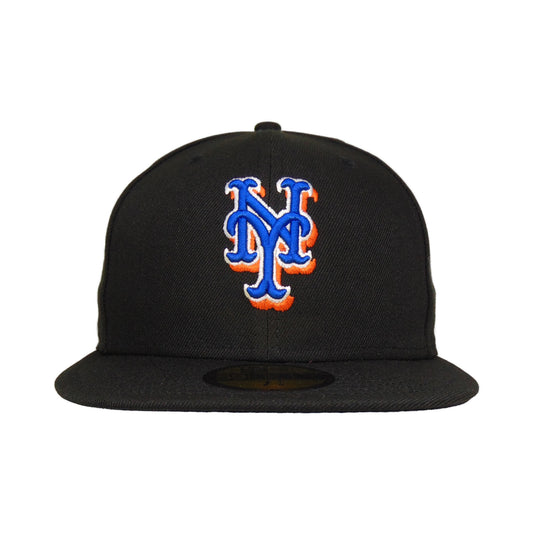 New York Mets Authentic New Era 59FIFTY Cap Black ALT2