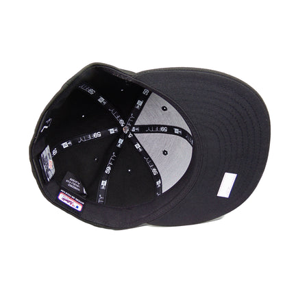 New York Mets Authentic New Era 59FIFTY Cap Black ALT2 black Undervisor View