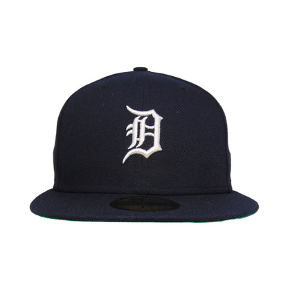 Detroit Tigers Custom New Era 59FIFTY Cap Navy Flat Logo navy Front View