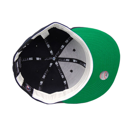 Detroit Tigers Custom New Era 59FIFTY Cap Navy Flat Logo navy Undervisor View