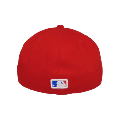 New York Yankees Custom New Era 59FIFTY Cap Red red Back View
