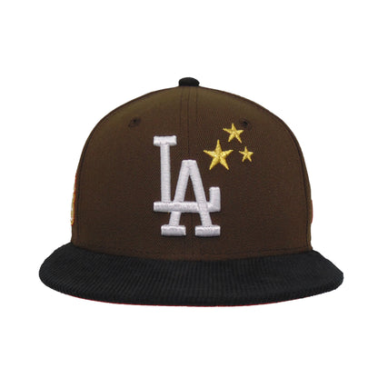 Los Angeles Dodgers Custom New Era Cap Brown Black 75th WS brown
black  Front View