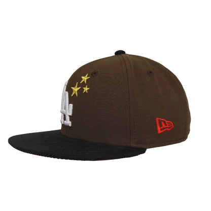 Los Angeles Dodgers Custom New Era Cap Brown Black 75th WS brown
black  Back View