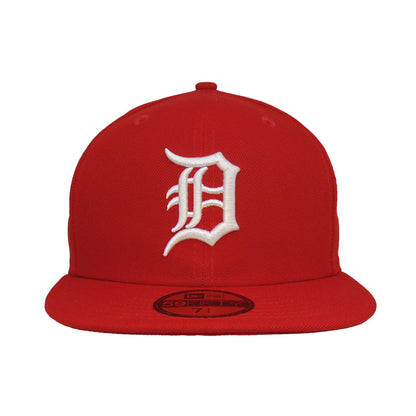 Detroit Tigers Custom New Era 59FIFTY Cap Scarlet Red red Front View