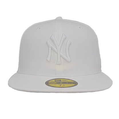 New York Yankees Custom 59FIFTY New Era Cap All White