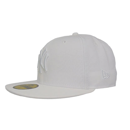 New York Yankees Custom 59FIFTY New Era Cap All White