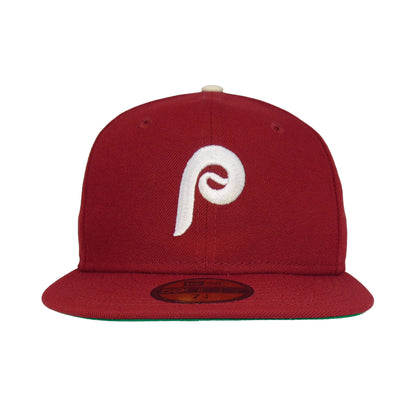Philadelphia Phillies Cooperstown Game 59FIFTY New Era Cap Cardinal Front View