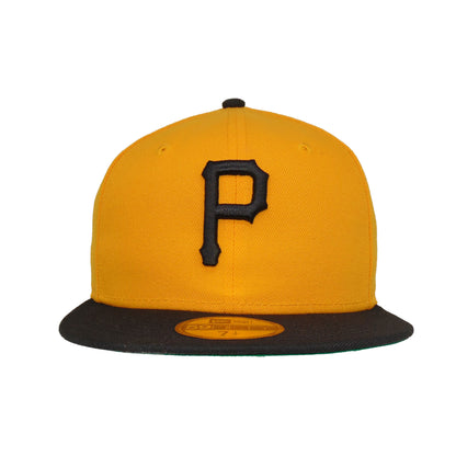 Pittsburgh Pirates Cooperstown Game 59FIFTY New Era Cap 1971 yellow
black  Front View