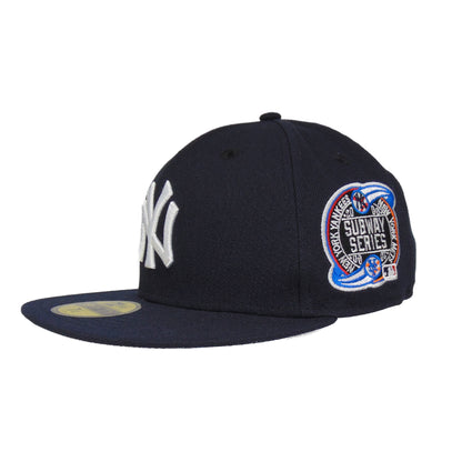 New York Yankees Custom New Era Cap Subway Navy navy Side View