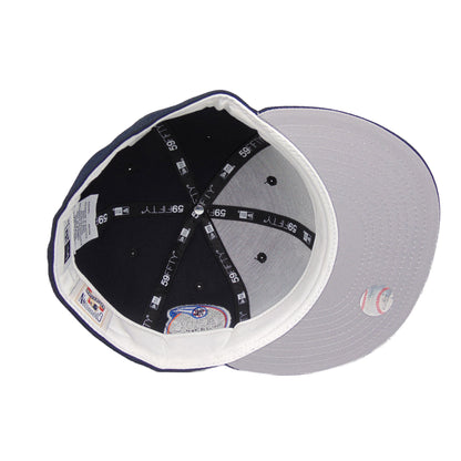 New York Yankees Custom New Era Cap Subway Navy navy Undervisor View