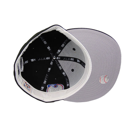 New York Mets New Era JF Custom 59FIFTY Cap Subway Series black Undervisor View