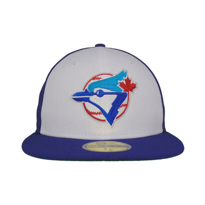 Toronto Blue Jays Cooperstown Game 59FIFTY New Era Cap Royal White blue
white Front View