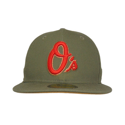 Baltimore Orioles New Era 59FIFTY Cap Olive O's olive Front View