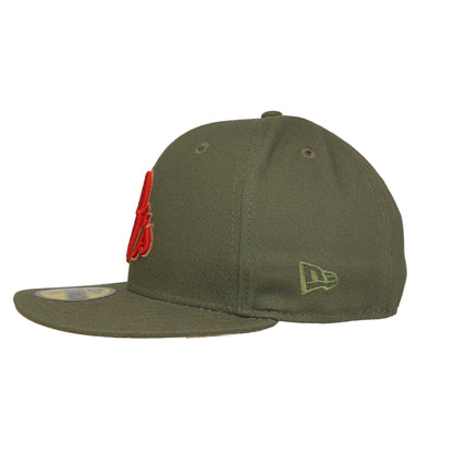 Baltimore Orioles New Era 59FIFTY Cap Olive O's olive Side View