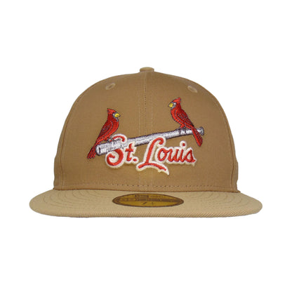 St. Louis Cardinals Cooperstown 59fifty New Era Cap Khaki khaki
wheat Front View