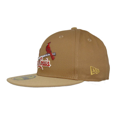 St. Louis Cardinals Cooperstown 59fifty New Era Cap Khaki khaki
wheat Side View