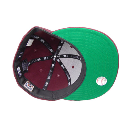 Houston Colts Custom New Era 59FIFTY Cap Maroon maroon Undervisor View
