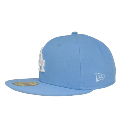 Los Angeles Dodgers Custom New Era 59FIFTY Cap Sky sky blue Side View