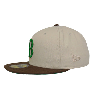 Boston Red Sox Custom New Era 59FIFTY Cap Stone Brown stone
brown Side View