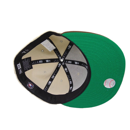 Boston Red Sox Custom New Era 59FIFTY Cap Stone Brown stone
brown Undervisor View