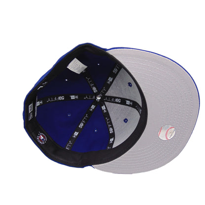 Los Angeles Dodgers Custom New Era 59FIFTY Cap Flip Royal blue Undervisor View