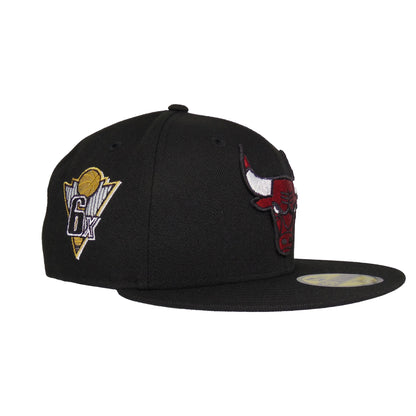 Chicago Bulls Custom New Era 59FIFTY Cap Black black Side View