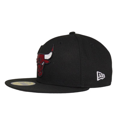 Chicago Bulls Custom New Era 59FIFTY Cap Black black Back View