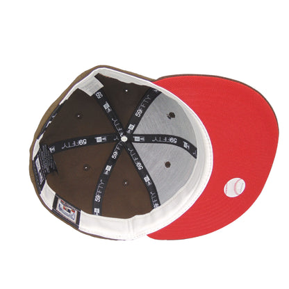 Baltimore Orioles Custom New Era 59FIFTY Cap Walnut brown
red Undervisor View