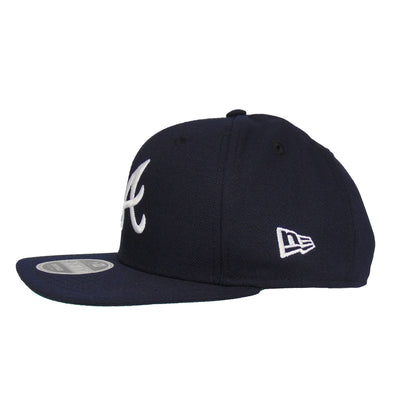 Atlanta Braves Custom New Era 9Fifty Snapback Cap flat nvy navy Side View