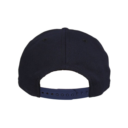 Atlanta Braves Custom New Era 9Fifty Snapback Cap flat nvy navy Back View
