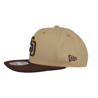 San Diego Padres Custom New Era 9fifty Snapback Cap Camel beige
brown Side View