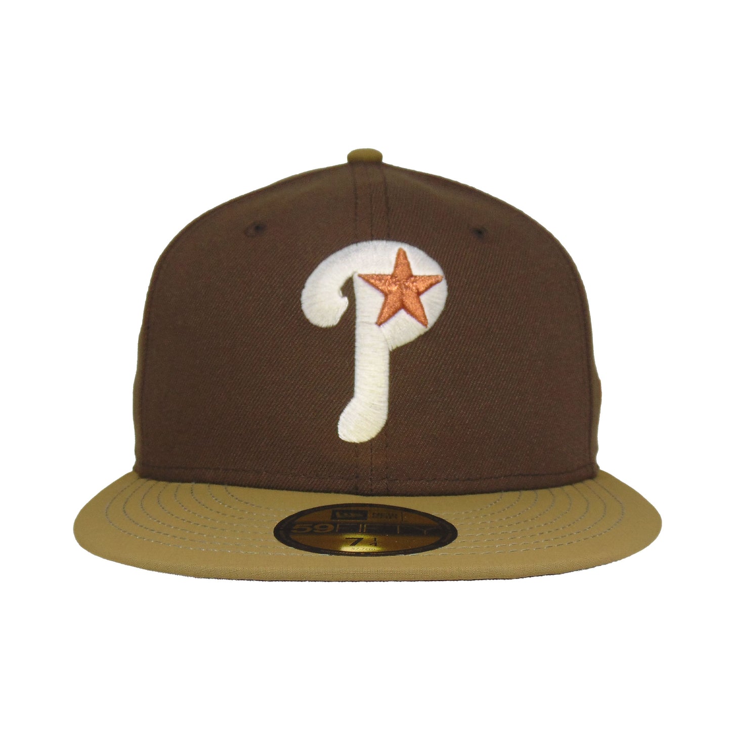 Philadelphia Phillies Custom 59FIFTY New Era Cap Walnut