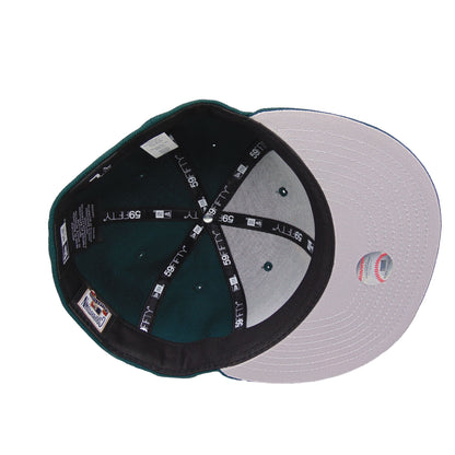 Philadelphia Athletics New Era 59FIFTY Cap Dk Green Wool dark green Undervisor View