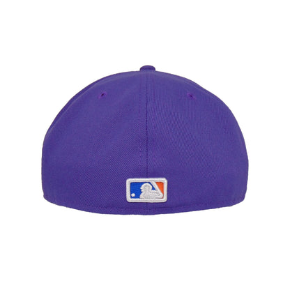 New York Mets Custom New Era 59FIFTY Cap Purple Bronze purple
tan Back View