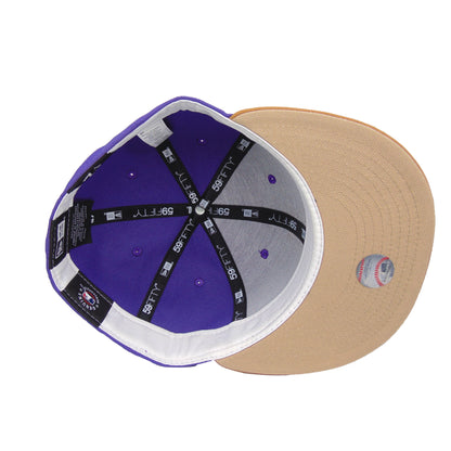 New York Mets Custom New Era 59FIFTY Cap Purple Bronze purple
tan Undervisor View