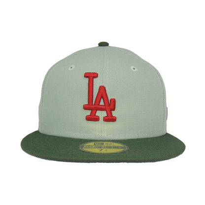 Los Angeles Dodgers Custom New Era 59FIFTY Cap Everest Green green Front View