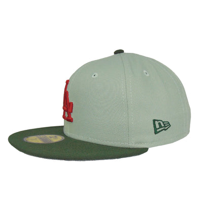 Los Angeles Dodgers Custom New Era 59FIFTY Cap Everest Green green Side View