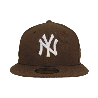 New York Yankees Custom 59FIFTY New Era Cap Walnut brown brown Front View